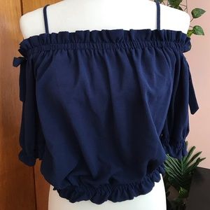 Mine Off the shoulder crop top